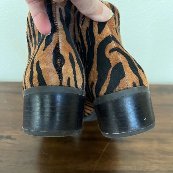 Anthropologie Matisse Pronto Tiger Print Leather Ankle Boho Boot Sz 8 - Picture 7 of 11